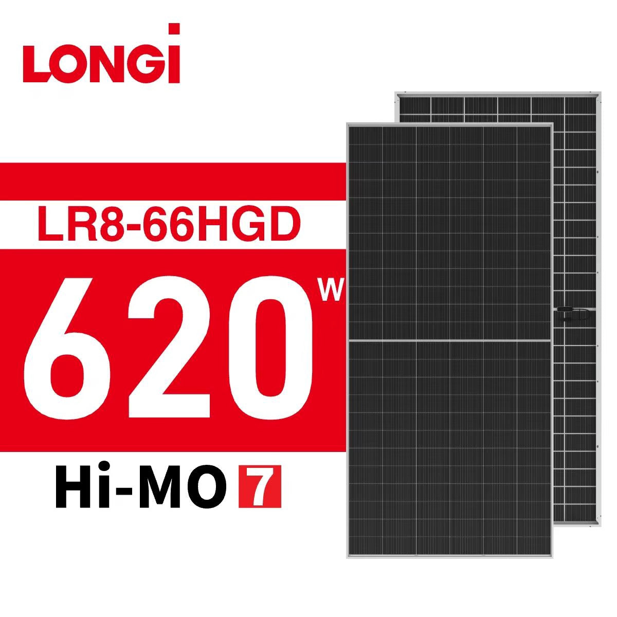 Panneau solaire bifacial LONGi Hi-MO 7 620 W - Garantie 12 ans